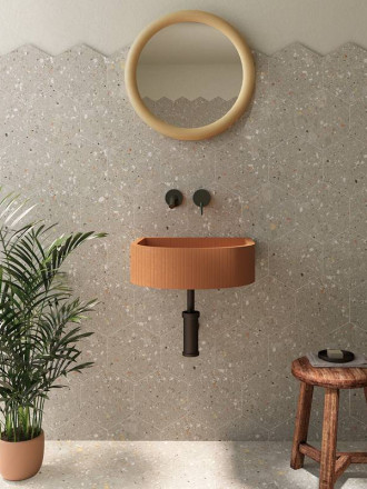 CARRELAGE TERRAZZO TOMETTE GRIS 25.8X29 CM - MA2303371