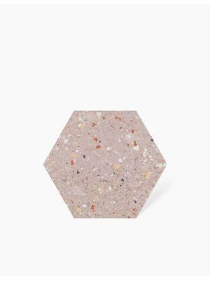 CARRELAGE TERRAZZO TOMETTE ROSE 25.8X29 CM - MA2303372