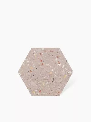 CARRELAGE TERRAZZO TOMETTE ROSE 25.8X29 CM - MA2303372