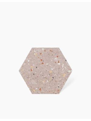 CARRELAGE TERRAZZO TOMETTE ROSE 25.8X29 CM - MA2303372