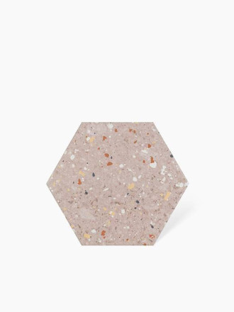 CARRELAGE TERRAZZO TOMETTE ROSE 25.8X29 CM - MA2303372