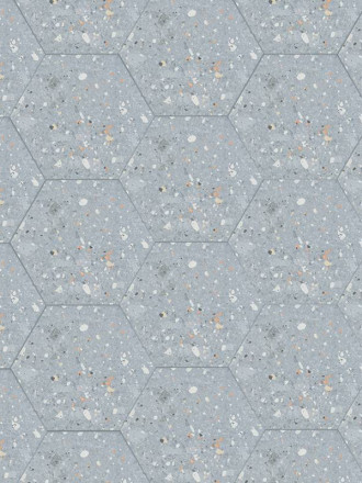 CARRELAGE TERRAZZO TOMETTE BLEU 25.8X29 CM - MA2303373