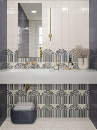 CARRELAGE ROUND TAUPE 12.5 X 12.5CM - MA2303139