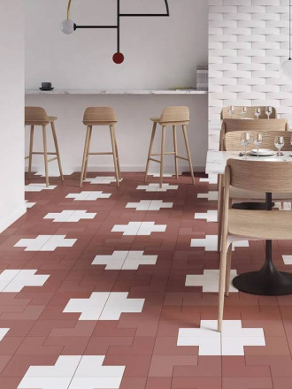 CARRELAGE PUZZLE ROSE 18.5X18.5 CM - MA2303299