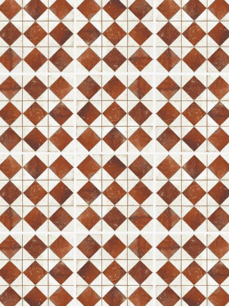 CARRELAGE DAMIER EFFET ANCIEN BRUN  33X33 CM - MA2303174