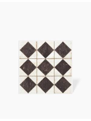 CARRELAGE DAMIER EFFET ANCIEN NOIR 33X33 CM - MA2303175