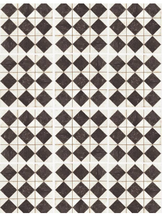 CARRELAGE DAMIER EFFET ANCIEN BRUN  33X33 CM - MA2303174