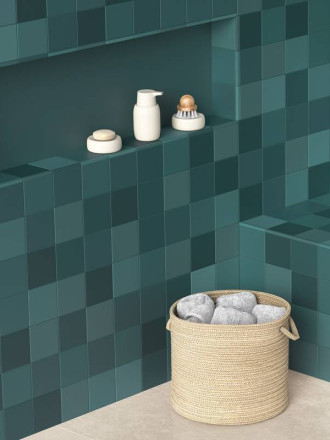 CARRELAGE CARRÉ VERT MAT 12.3X12.3 CM - MA2303784