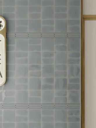 CARRELAGE ONDULÉ GRIS CLAIR 6.2X12.5 CM - MA2303468