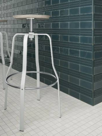 CARRELAGE ONDULÉ PEACOCK BLUE 6.2X12.5 CM - MA2303470