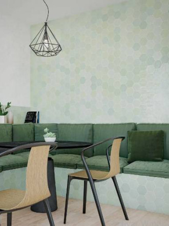 CARRELAGE ALVEOLE VERT 10.8X12.4 CM - MA2303719