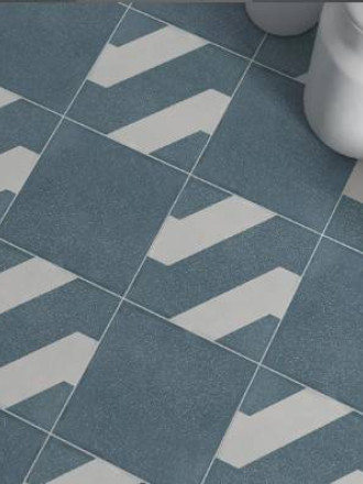 CARRELAGE SIGNAL BLEU 18.5X18.5 CM - MA2303773