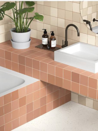 CARRELAGE CARRÉ MARRON MAT 12.3X12.3 CM - MA2303786