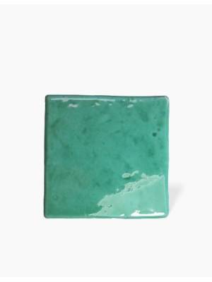 CARRELAGE CARRÉ TURQUOISE BRILLANT 11X11 CM - MA2303499