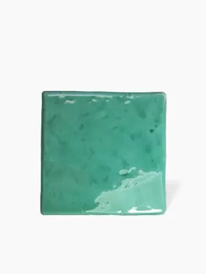 CARRELAGE CARRÉ TURQUOISE BRILLANT 11X11 CM - MA2303499 