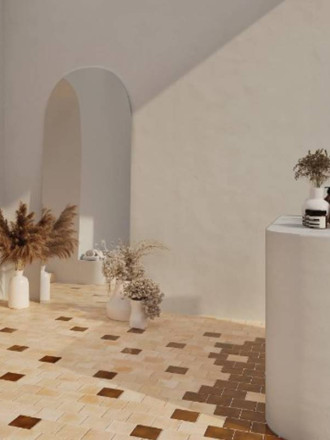 CARRELAGE CARRÉ MARRON BRILLANT 11X11 CM - MA2303500