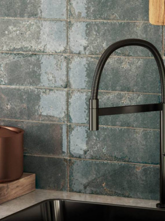 CARRELAGE RIVIÈRE BLEU BRILLANT 10X30 CM - MA2303534