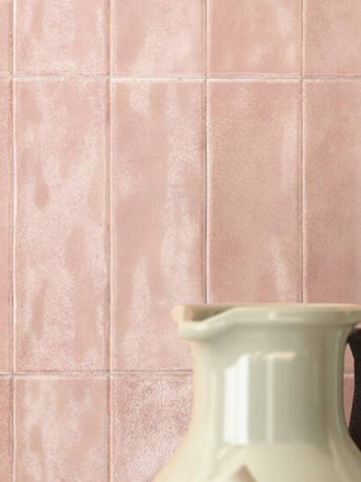 CARRELAGE KISS ROSE BRILLANT 6.5X20 CM - MA2303545