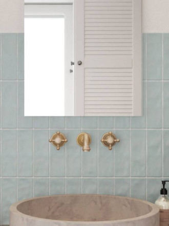 CARRELAGE KISS BLEU BRILLANT 6.5X20 CM - MA2303546