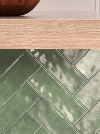 CARRELAGE KISS VERT BRILLANT 6.5X20 CM - MA2303548