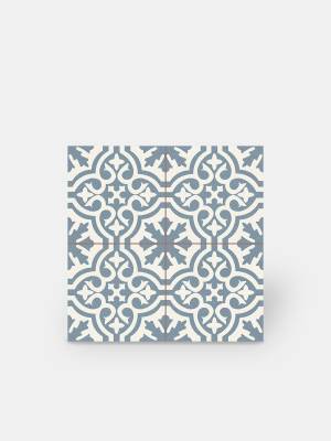 Carrelage imitation carreaux de ciment neufs - bleu & blanc - TI1138001
