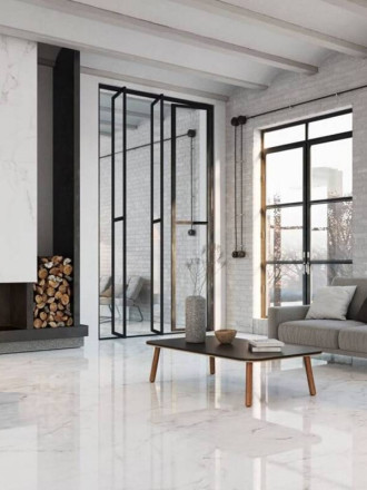 Fliesen Schwarz Glänzendes Marmor 119x119 cm - MA2303493