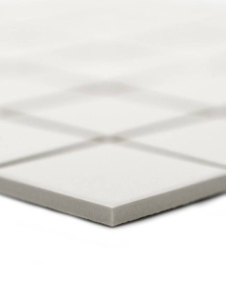 Carrelage mosaïque maille blanche antidérapante 5x5 cm AB2204032