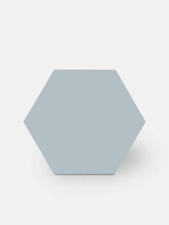 Carrelage uni hexagonal vert eau en grès cérame de 10 mm d'épaisseur