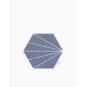 CARRELAGE HEXAGONE BLEU BLANC 22.5X25.9 - MK2305102
