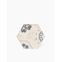 CARRELAGE BLANC BLEU VIEILLI HEXA 22.5X25.5 - MK2305046