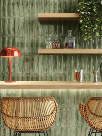 CARRELAGE COURBE GREEN LISSE 6 X 24.6 CM - MA2303151