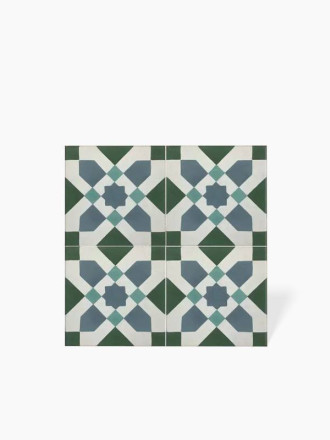 CARREAU DE CIMENT DECOR GEOMETRIQUE VICTORIEN - 20CM X 20CM - JU0106281