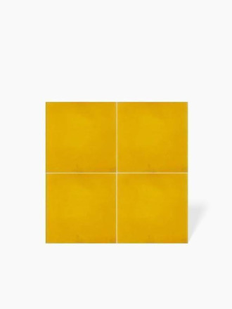 CARREAU DE CIMENT UNI JAUNE MOUTARDE- 20CM X 20CM - JU0106287