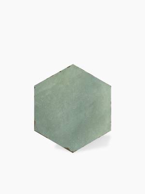 Carrelage hexagonal uni vert turquoise - AG2308013
