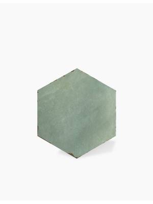 Carrelage hexagonal uni vert turquoise - AG2308013