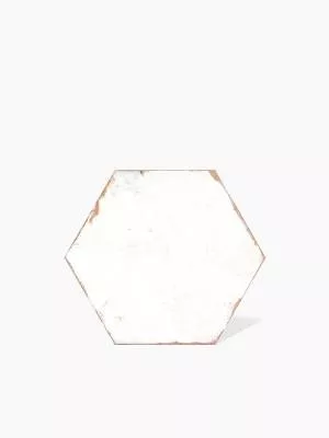 Collection Dolce carrelage hexagonal uni blanc vieilli - AG2308014