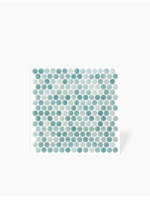 CARRELAGE MOSAIQUE RONDE EN PATE DE VERRE - FINITION MATTE - 28.6X28.6 (Ø19mm) - SE2309075