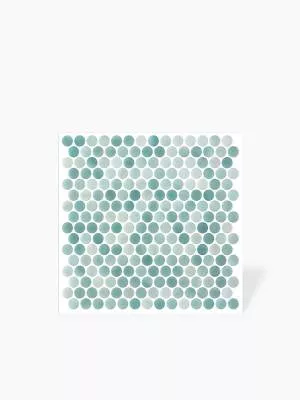 CARRELAGE MOSAIQUE RONDE EN PATE DE VERRE - FINITION MATTE - 28.6X28.6 (Ø19mm) - SE2309075