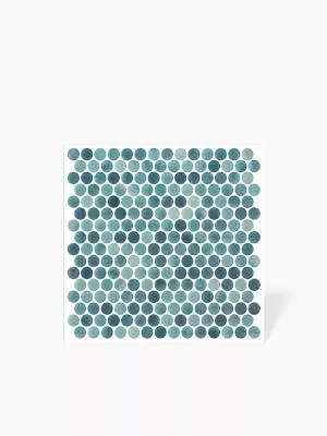 CARRELAGE MOSAIQUE RONDE EN PATE DE VERRE - FINITION MATTE - 28.6X28.6 (Ø19mm) - SE2309075