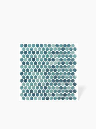 CARRELAGE MOSAIQUE RONDE EN PATE DE VERRE - FINITION MATTE ET BRILLANTE - 28.6X28.6 (Ø19mm) - SE2309077