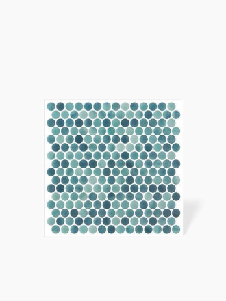 CARRELAGE MOSAIQUE RONDE EN PATE DE VERRE - FINITION MATTE - 28.6X28.6 (Ø19mm) - SE2309075