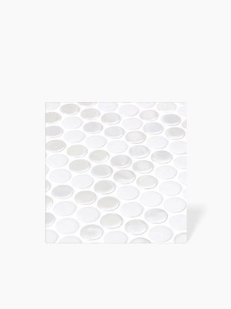 CARRELAGE MOSAIQUE RONDE EN PATE DE VERRE - FINITION MATTE - 28.6X28.6 (Ø19mm) - SE2309075