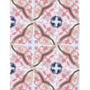 Carrelage sol et mur grès cérame ROSACE CLASSIC ROSE 20X20 cm pour intérieur ou extérieur MK2305219