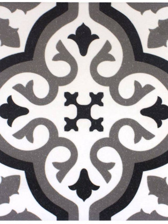 Zementfliesen-Imitat Boden und Wand weiß 20 × 20 cm - FL0115002