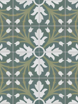 Fliese 20 × 20 geblümt Comptoir du Cérame
