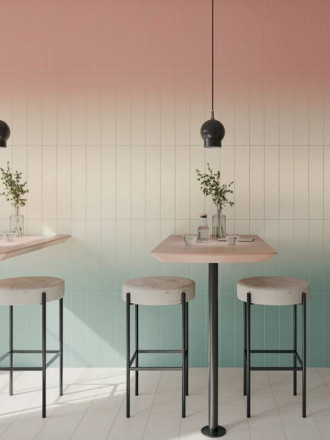 Carrelage Arc en Ciel Crème/Terracotta - 10.7x54.2 cm - FV2702016