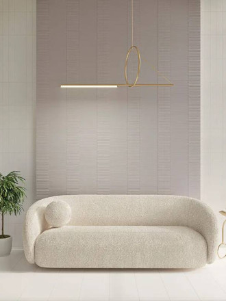 Carrelage Relief Blanc Neige - 7.5x30cm - FV2702041