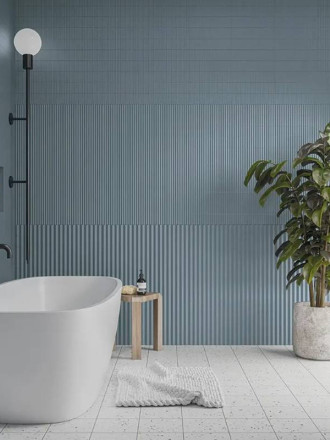 Carrelage Relief Blanc Neige - 7.5x30cm - FV2702041