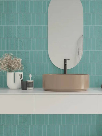 Carrelage Faience Glossy Martelée Moutarde 5x15cm - FV2702053