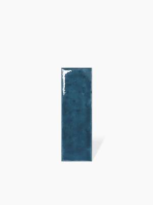 Carrelage Faience Glossy Martelée Bleu Topaze 5x15cm - FV2702056
